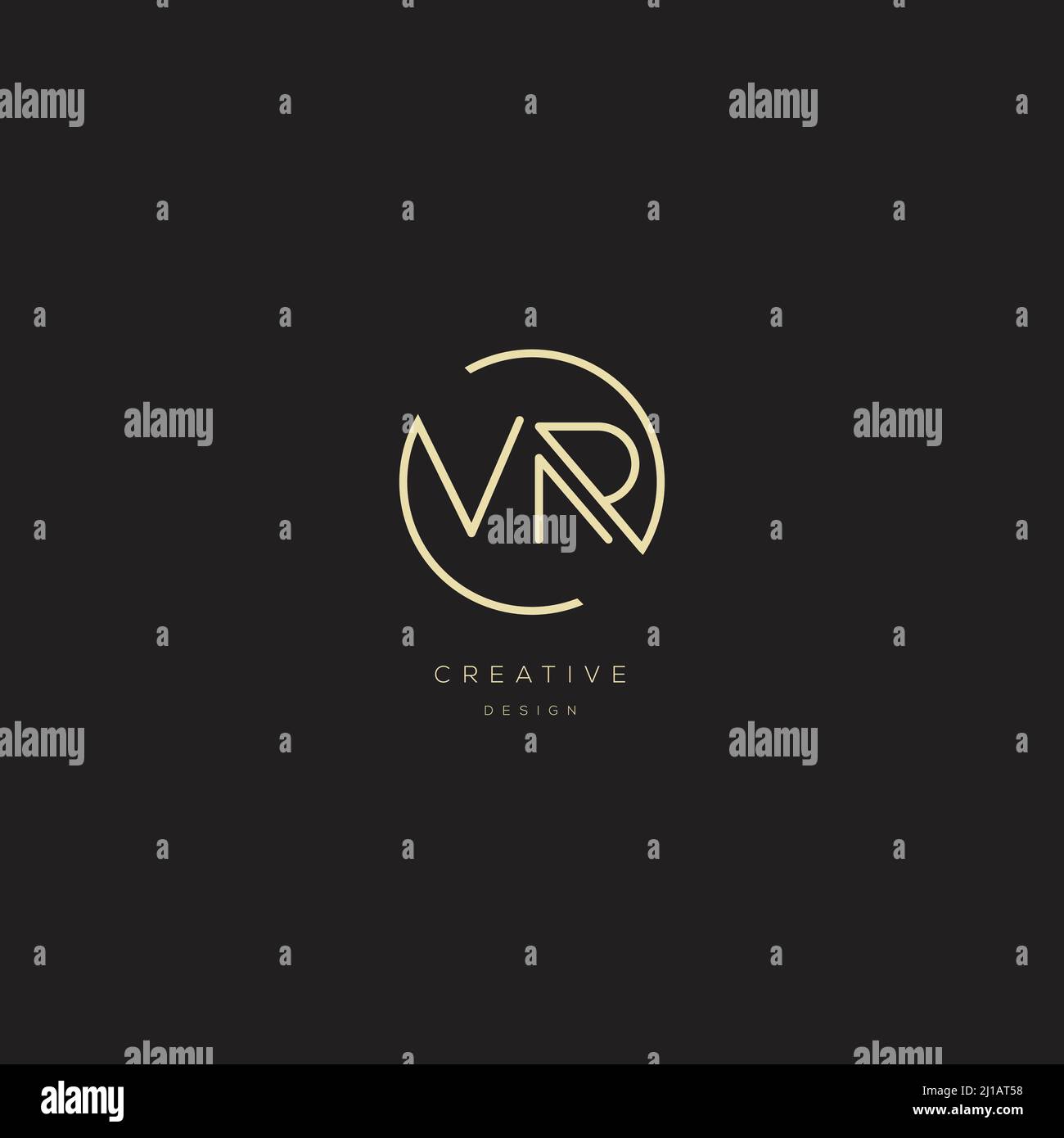 Alphabet Buchstabe Symbol Logo VR Stock Vektor