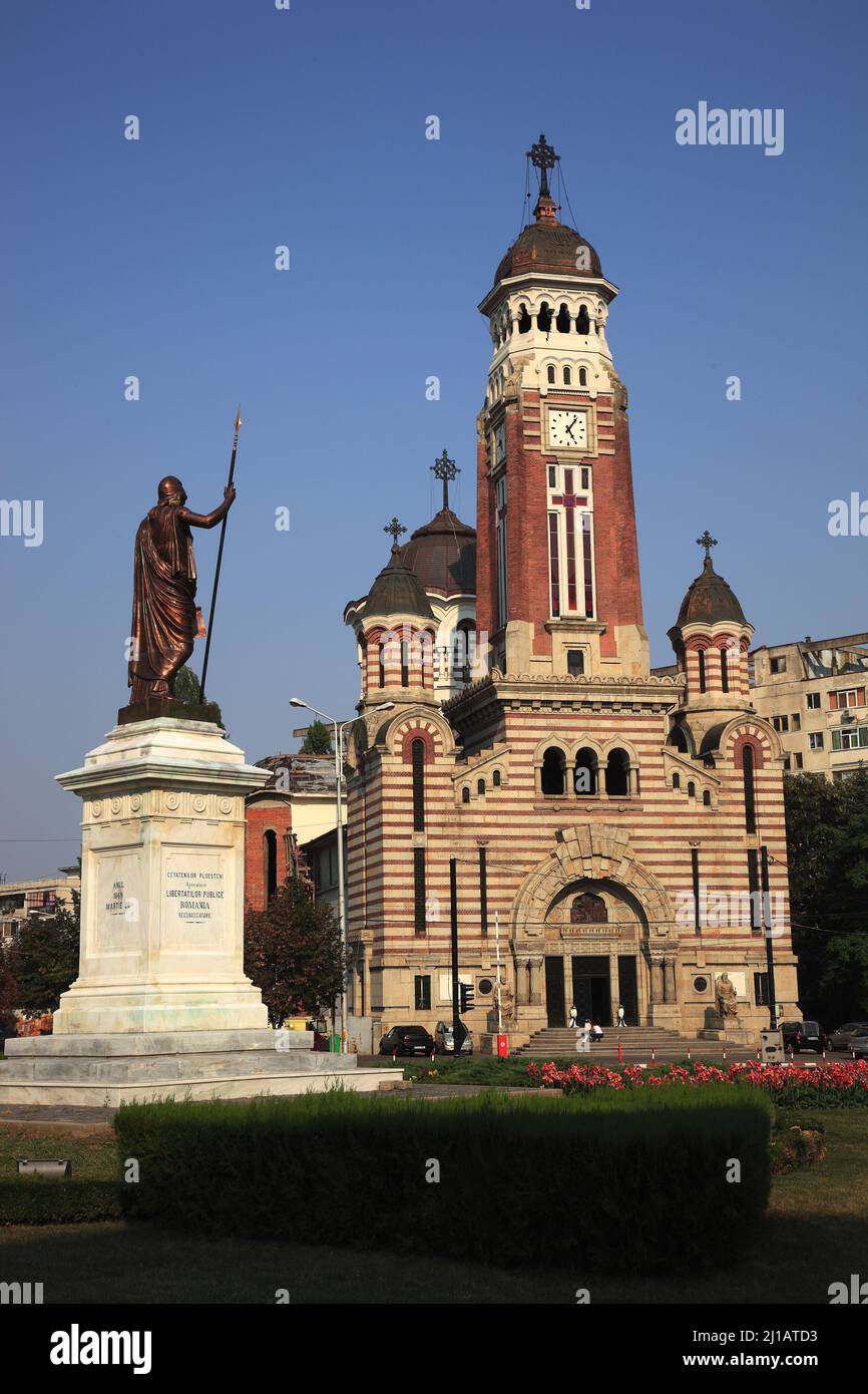 Orthodoxe Kathedrale, St. Joan Botezatorul, Ploiesti, Stadt in der Großen Walachei, Rumänien / St. Johannes der Täufer, orthodoxe Kathedrale (Aufnahmedatu Stockfoto