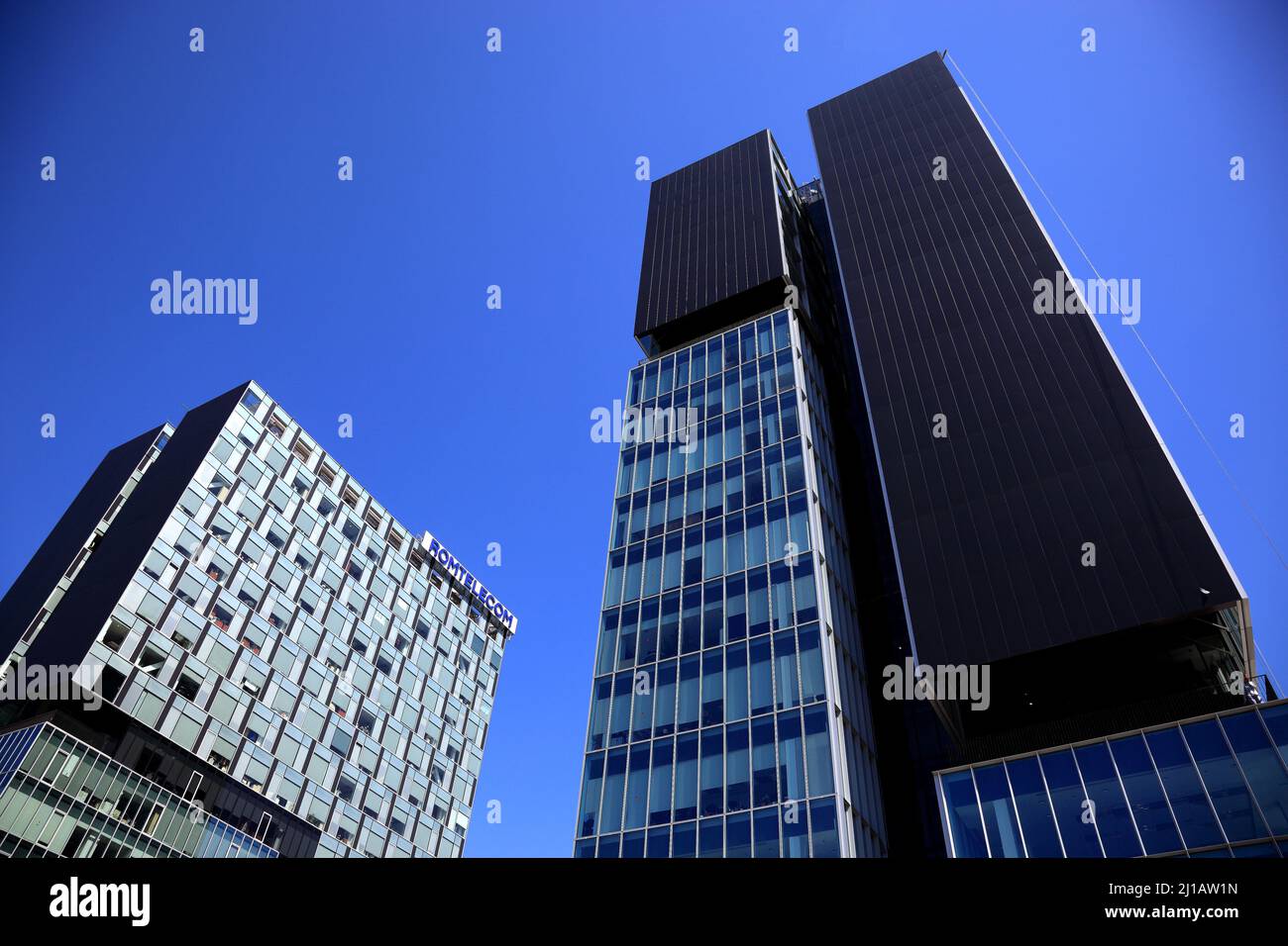 City Gate Towers, Turnurile Portile Orasului, sind zwei Klasse-A-Bürogebäude in Bukarest, Rumänien / City Gate Towers, Turnurile Portile Orasului, A Stockfoto