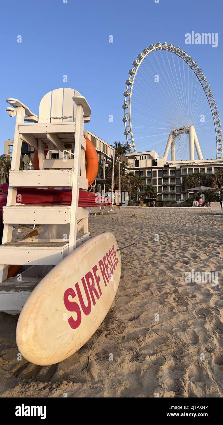 Ain Dubai Bluewaters Island Caesars Palace Dubai VAE Stockfoto