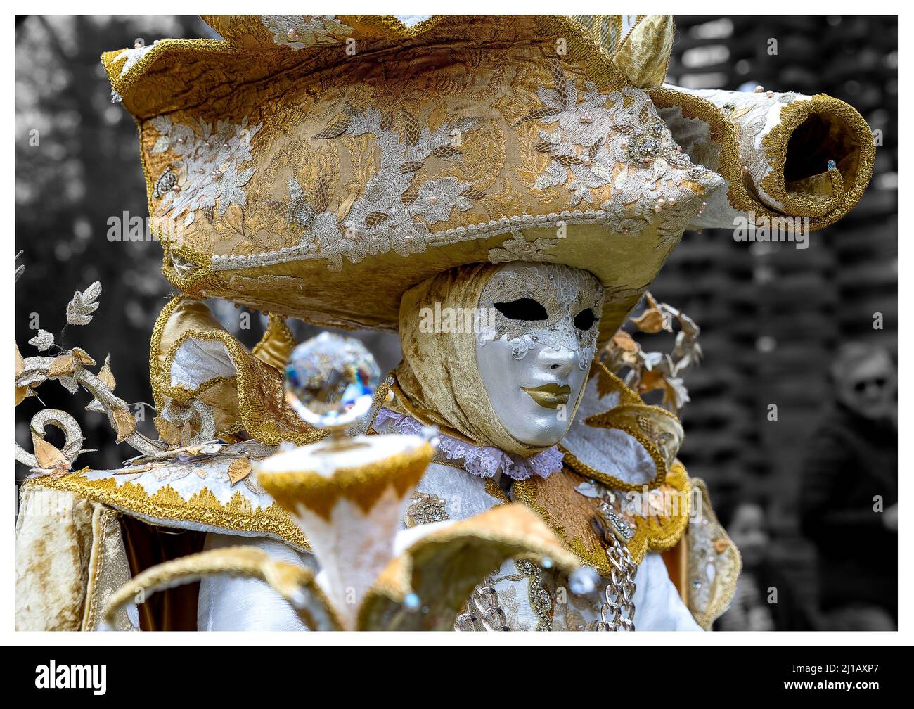 Defile durant le carnaval venitien d'Annecy, Frankreich Stockfoto