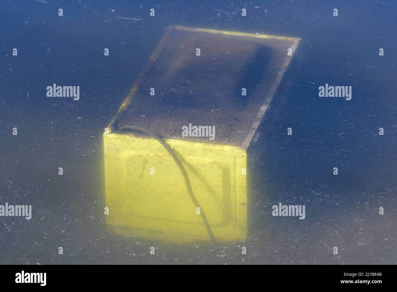 Mikrowelle in einem Teich abgeladen Stockfoto