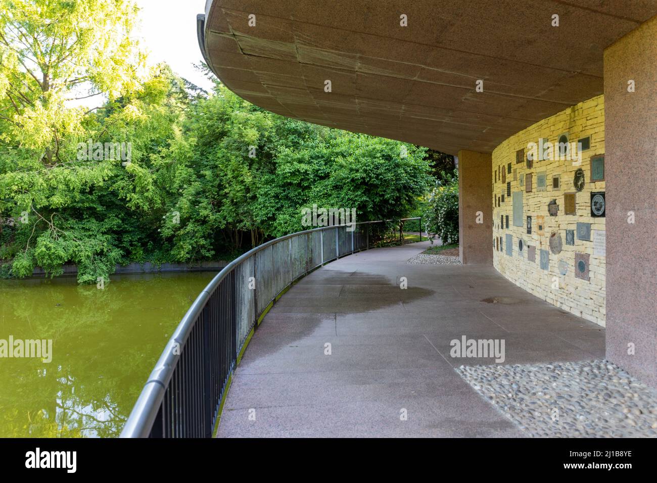 GARTEN DER STREITKRÄFTE DER VEREINIGTEN STAATEN VON AMERIKA, CAEN, CALVADOS, NORMANDIE, FRANKREICH Stockfoto