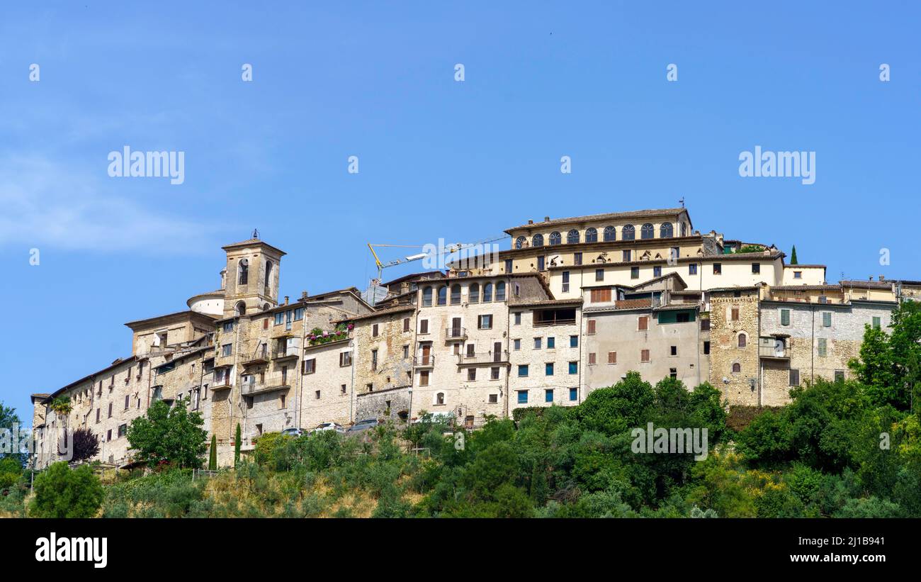 Ansicht von Contigliano, Altstadt in der Provinz Rieti, Latium, Italien Stockfoto