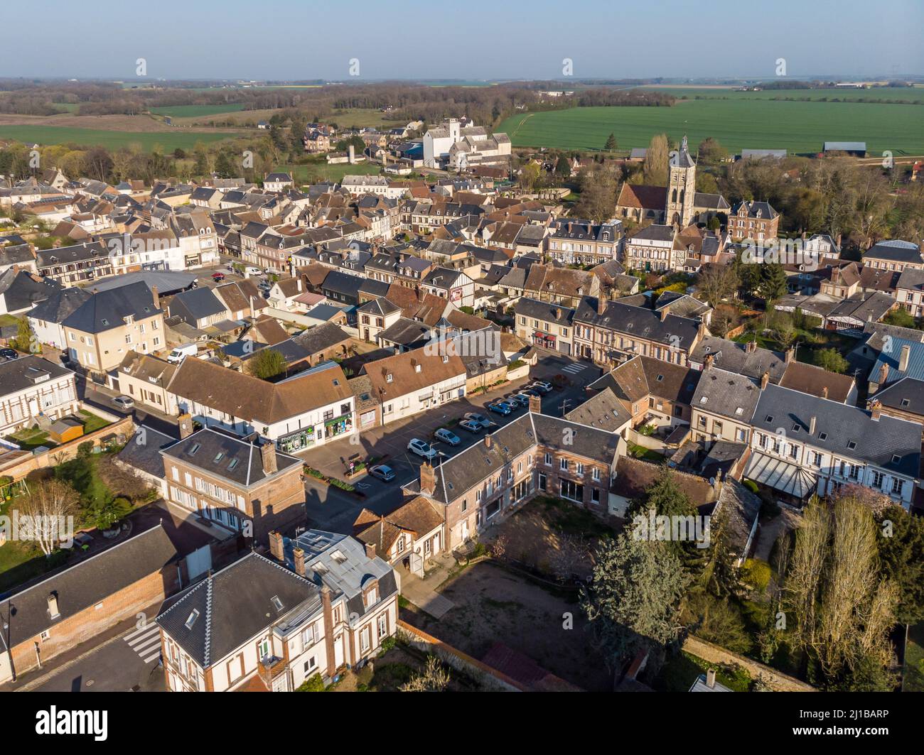 STADT VERNEUIL-SUR-AVRE, EURE, NORMANDIE, FRANKREICH Stockfoto