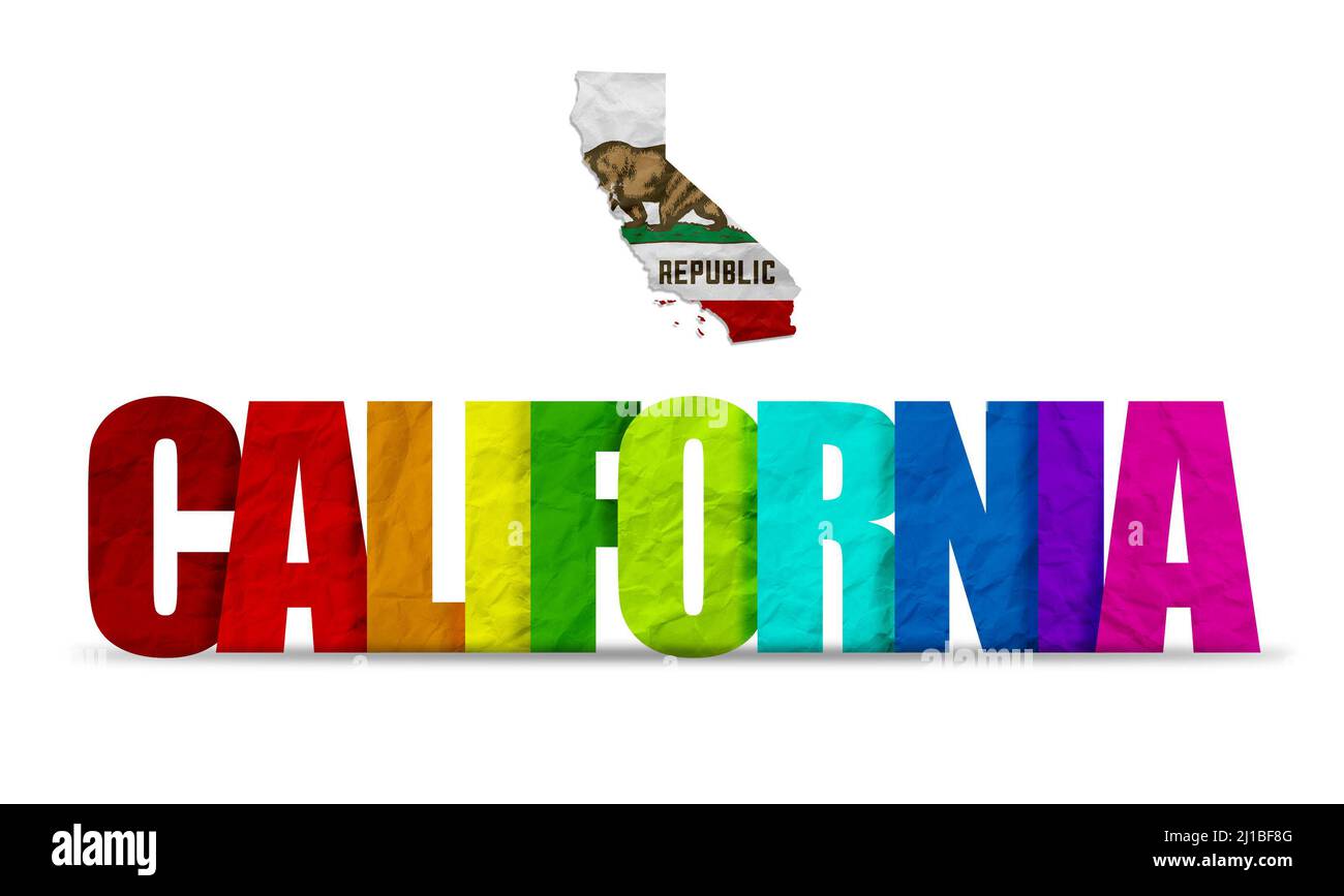 State of California - steht für Diversity - Vereinigte Staaten von Amerika Stockfoto