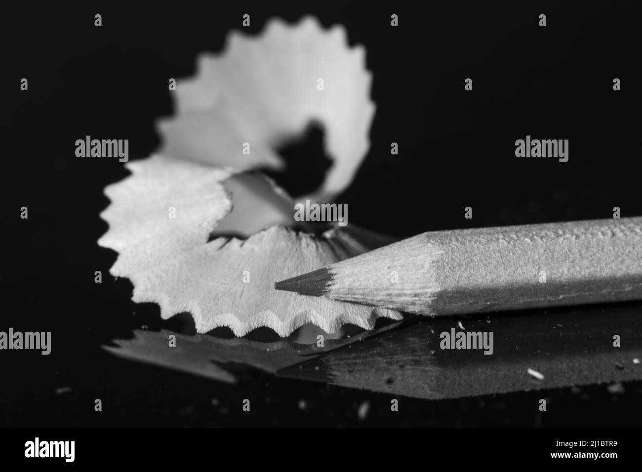 Die Nahaufnahme eines geschärften Bleistifts Stockfoto