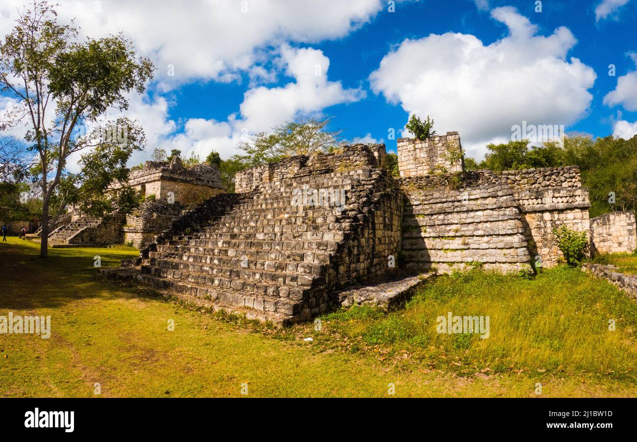 Maya-Ruinen. Archäologische Stätte von Ekbalam in Mexiko bei Valladolid auf der Halbinsel Yucatan Stockfoto