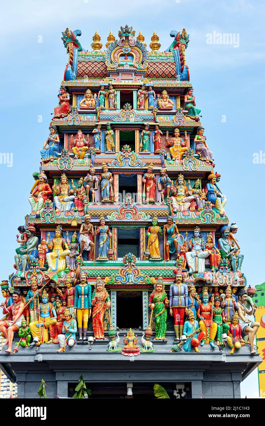 Singapur. Sri Mariamman Tempel Stockfoto