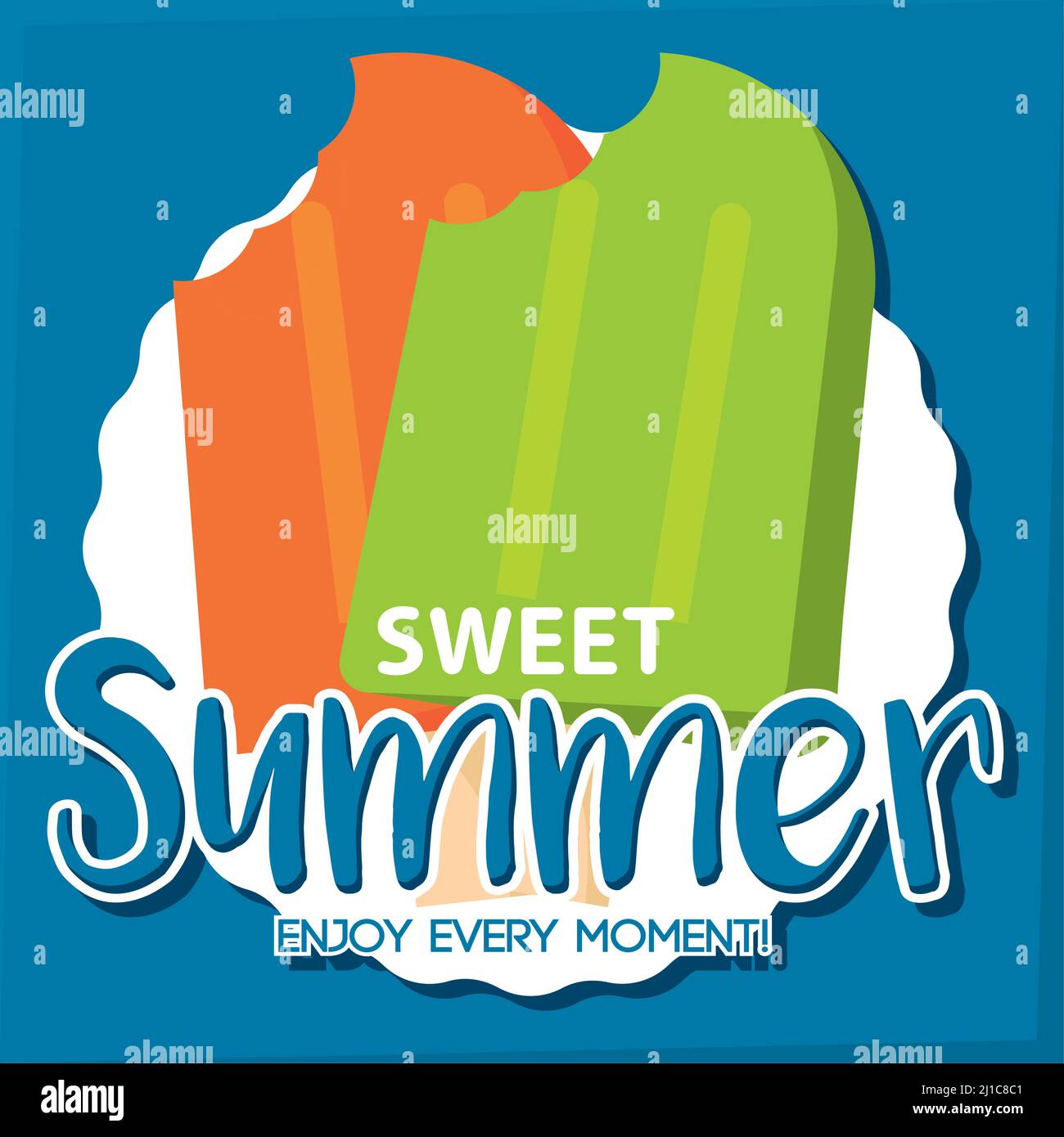 Poster Sommer Eis Vektor Illustration Alamy
