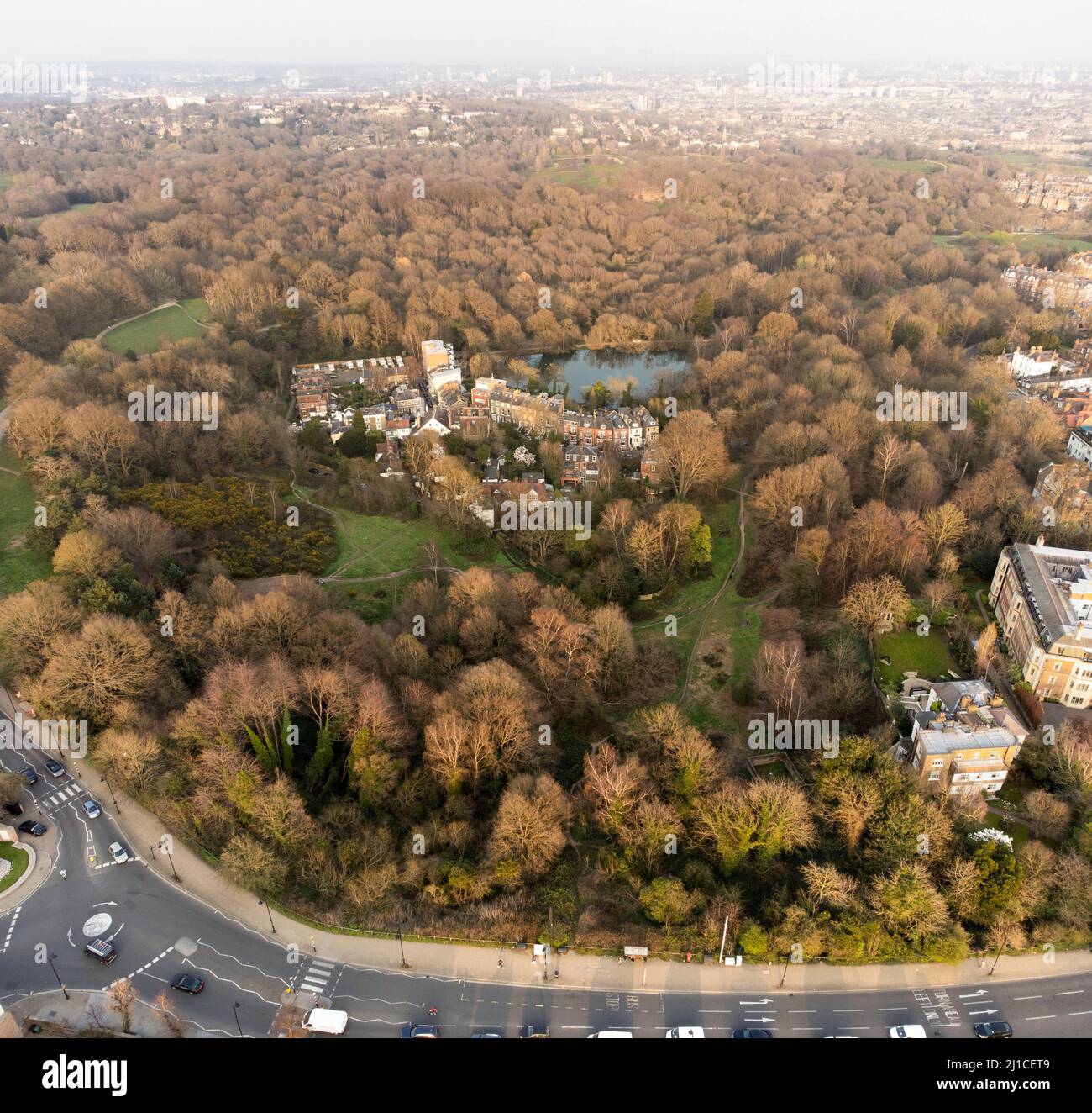 Walle of Heath, Hampstead Heath, Camden, Barnett, London, England Stockfoto