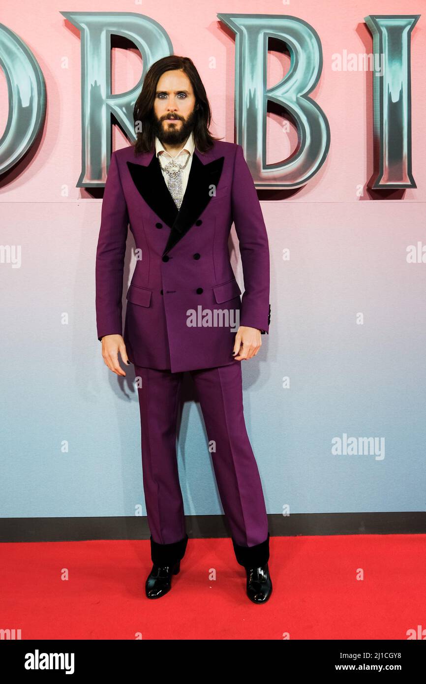 London, Großbritannien. 24. März 2022. Jared Leto nimmt am Donnerstag, den 24. März 2022, am britischen FAN-Screening von MORBIUS im Odeon Leicester Square Teil.Quelle: Julie Edwards/Alamy Live News Stockfoto