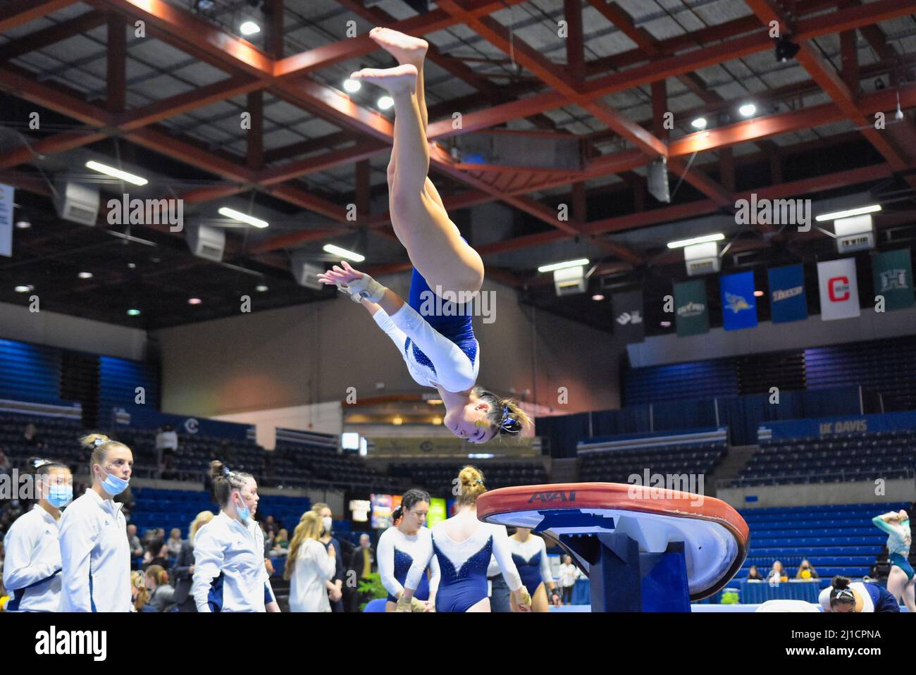 Davis, California USA März 19. 2022 UC Davis vs MOUNTAIN PACIFIC SPORTS FEDERATION DAVIS, CALIF. UNIVERSITY CREDIT UNION CENTER 2. of 5 (196,050) Stockfoto