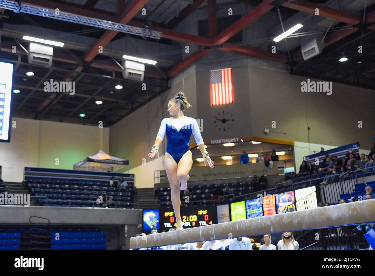 Davis, California USA März 19. 2022 UC Davis vs MOUNTAIN PACIFIC SPORTS FEDERATION DAVIS, CALIF. UNIVERSITY CREDIT UNION CENTER 2. of 5 (196,050) Stockfoto