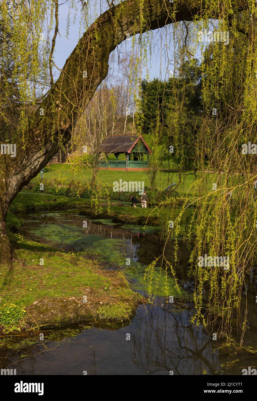 Das Sommerhaus aus dem Bute Park Cardiff, Wales, wurde 1880 erbaut und 1988 im St. Fagans National History Museum neu errichtet. Stockfoto