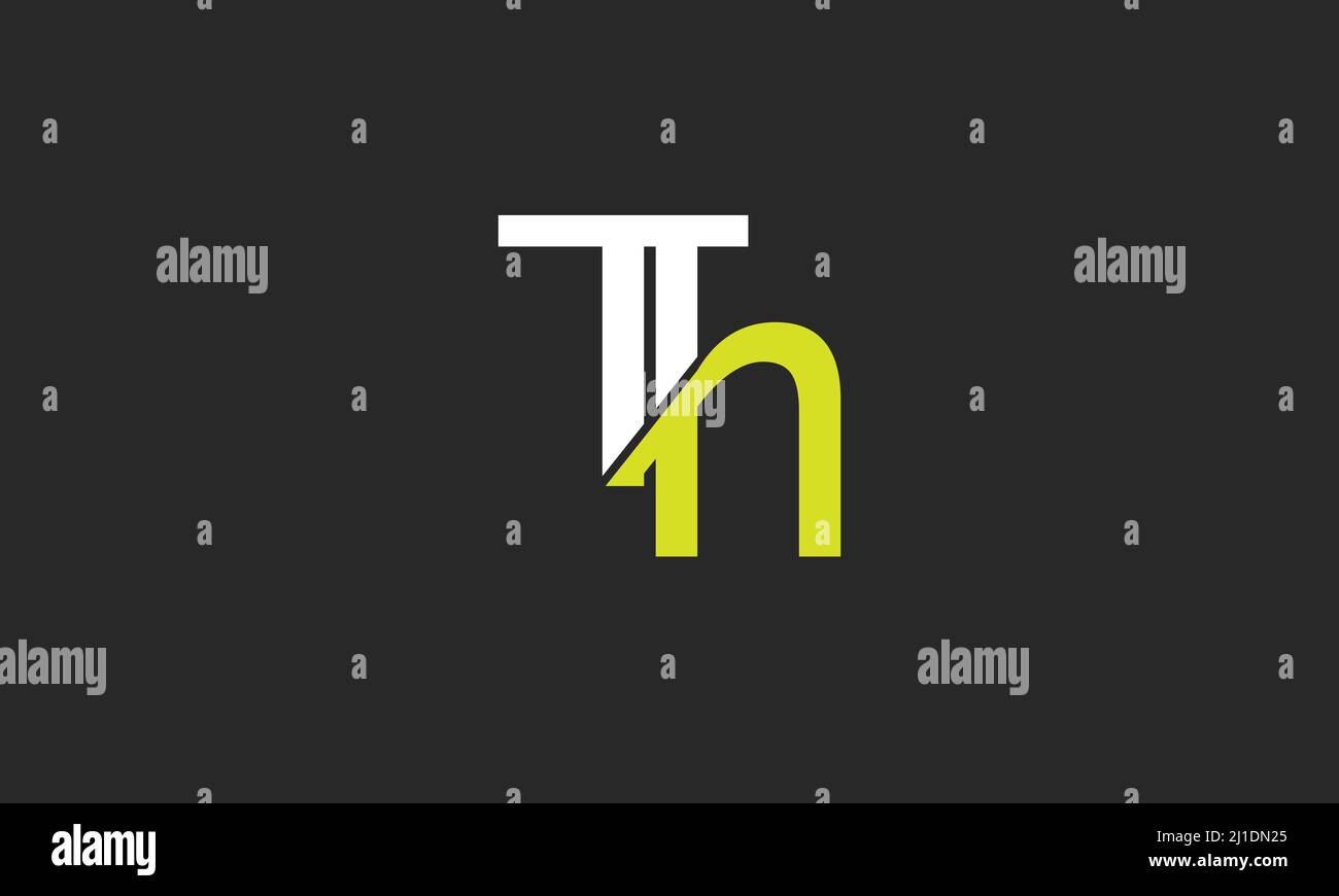Buchstabenbuchstaben Initialen Monogramm-Logo TH, HT, T und H Stock Vektor