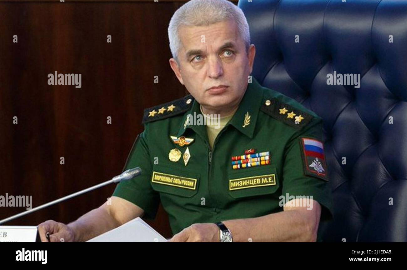 MICHAIL MIZINTSEV, russischer Generaloberst im Jahr 2022. Stockfoto