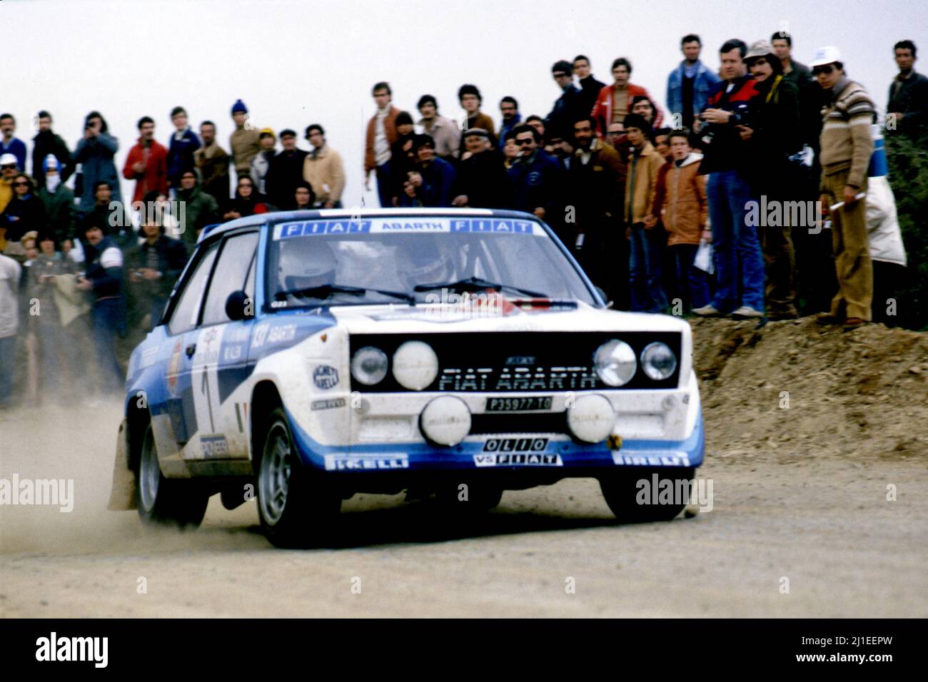 Marku Alen (FIN) Ilkka Kivimaki (FIN) Fiat 131 Abarth GR4 Fiat Auto Stockfoto