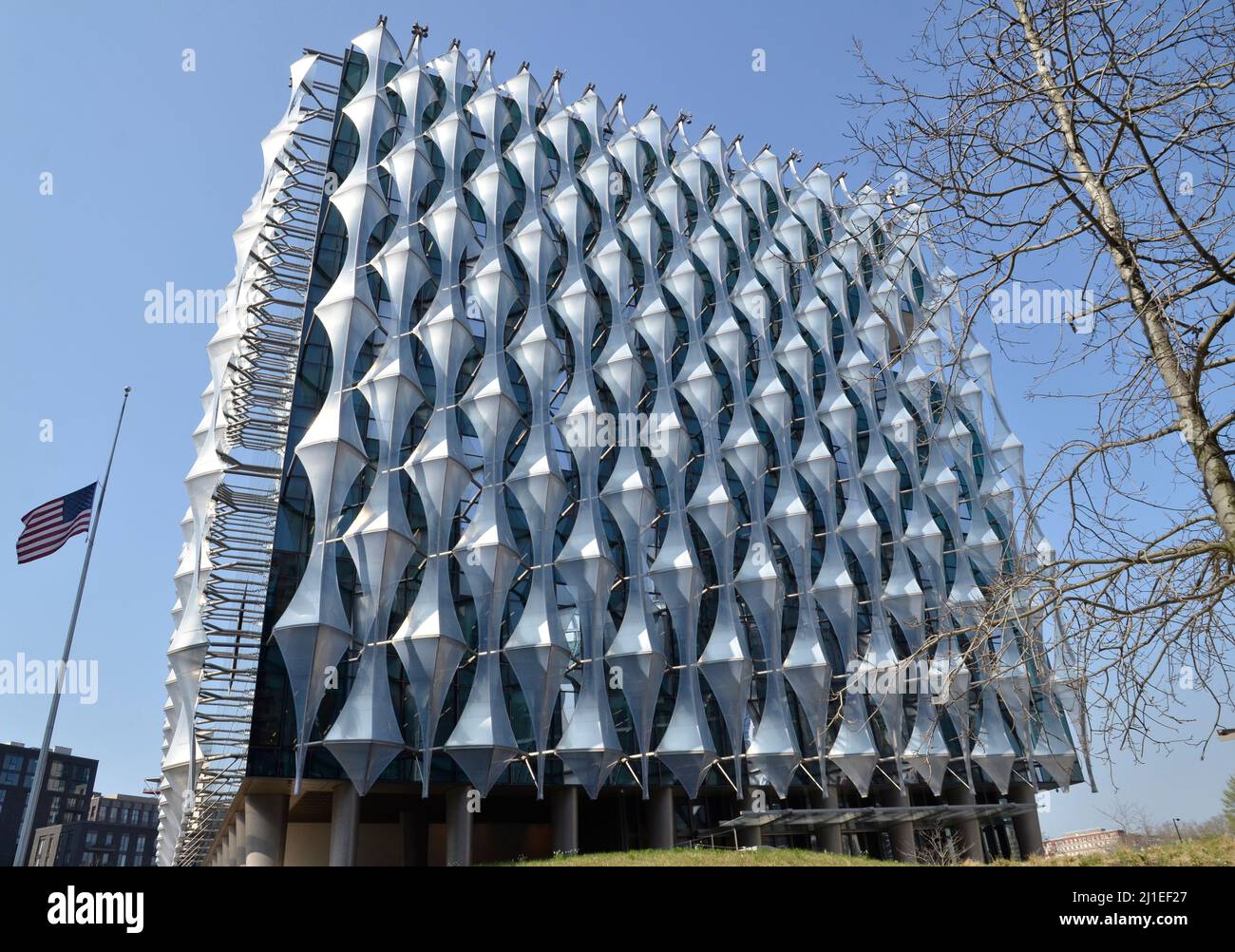 Die neue US-Botschaft in Nine Elms, Süd-London Stockfoto