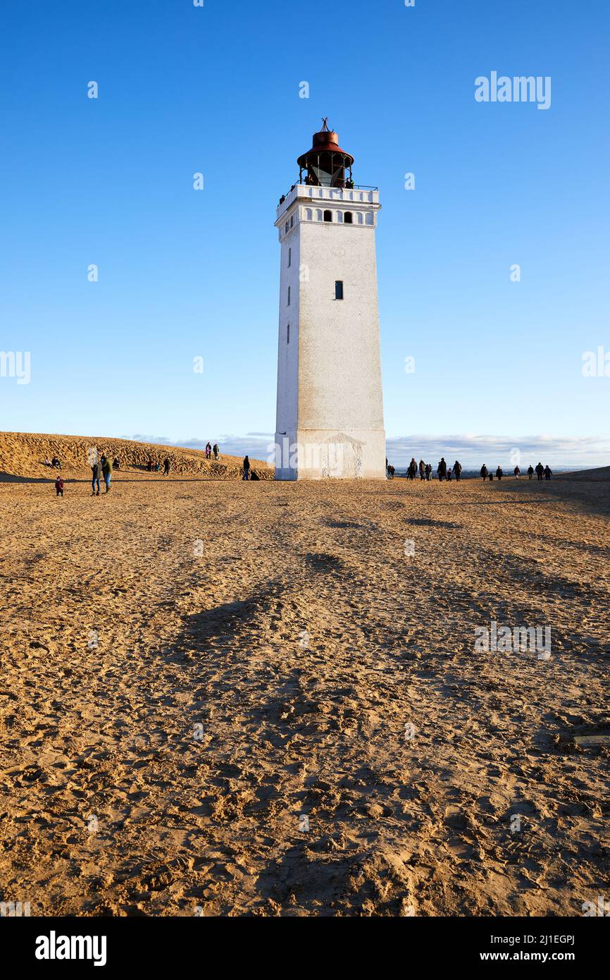 (Leuchtturm Rubjerg Knude Rubjerg Knude Fyr); Dänemark Stockfoto