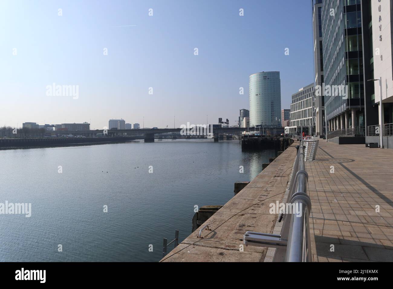 Belfast Lough ad Obel Tower Stockfoto