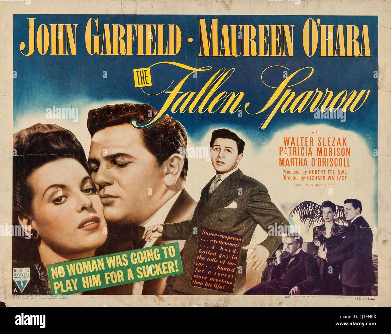 MAUREEN O'HARA und JOHN GARFIELD in THE FALLEN SPERLING (1943), Regie: RICHARD WALLACE. Kredit: RKO / Album Stockfoto