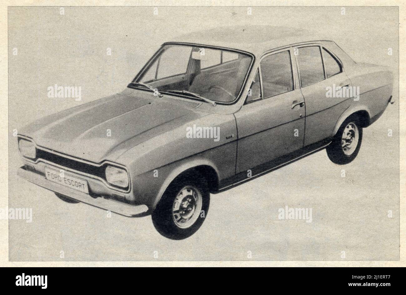 LA FORD ESCORT 4 PORTES. 1969 Stockfoto