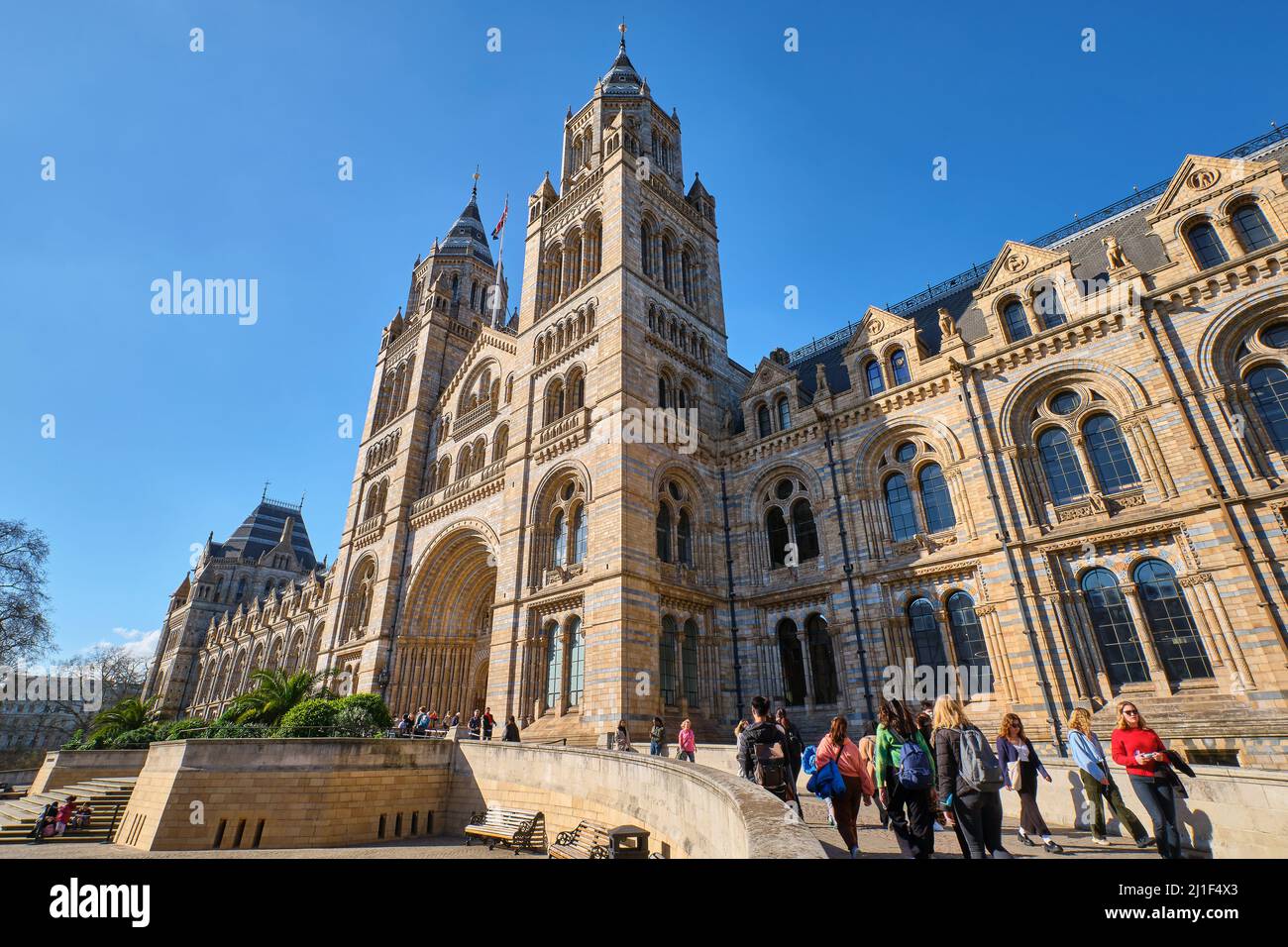 Eingang zum Naturhistorischen Museum Stockfoto
