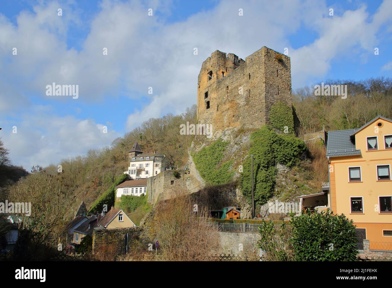 Ruine Balduinstein in Lahntal, Rheinland-Pfalz, Deutschland Stockfoto