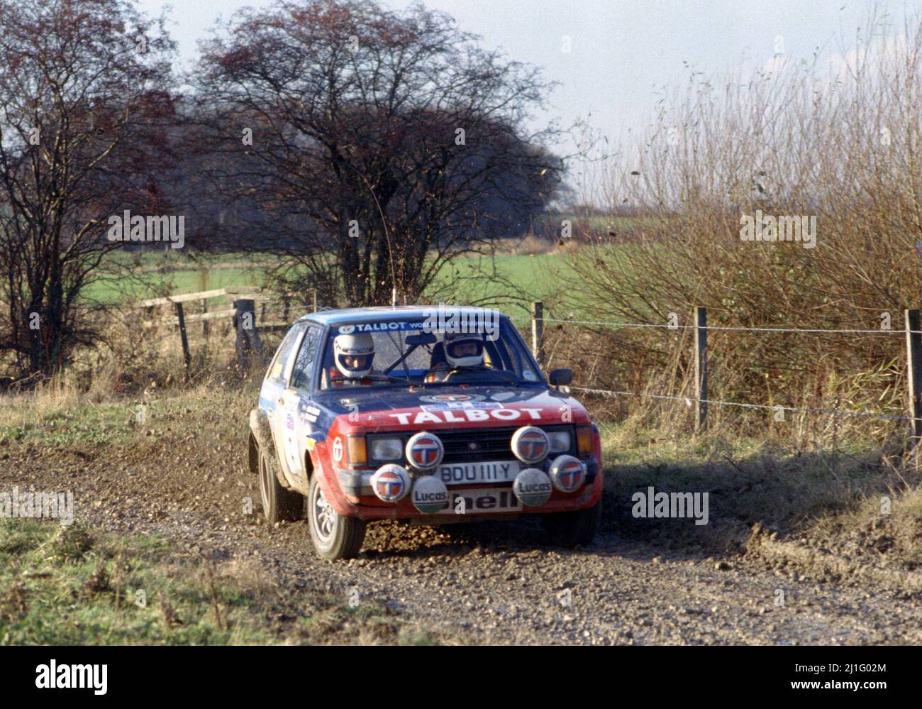 Stig Blomqvist (SWE) Bjorn Cederberg (SWE) Talbot Sunbeam Lotus GR2 Peugeot Talbot Sport Stockfoto