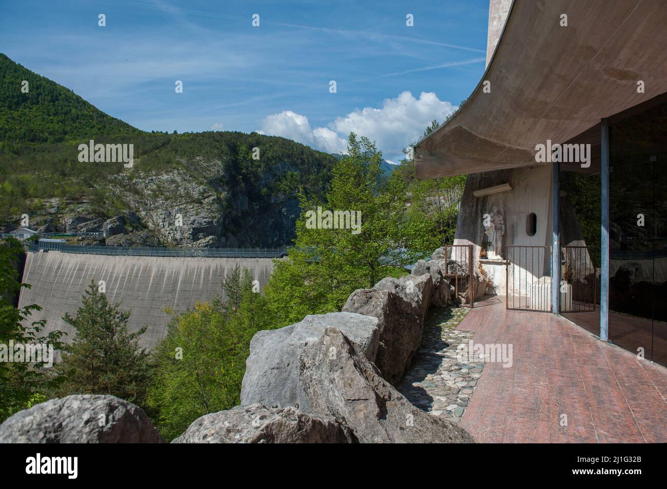 Erto und Casso (Pordenone), Italien 21/05/2016: Vajont-Staudamm. © Andrea Sabbadini Stockfoto