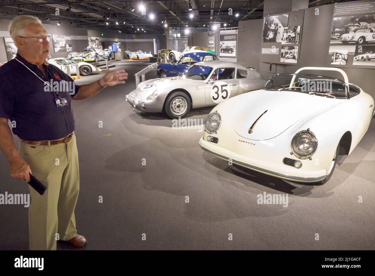 Florida, Süd, Neapel, REVS Institute of Automotive Research, Automobil, Autoautos, Museum, Miles Collier, Privatsammlung, seltene Automobile, Rennwagen, Vintag Stockfoto