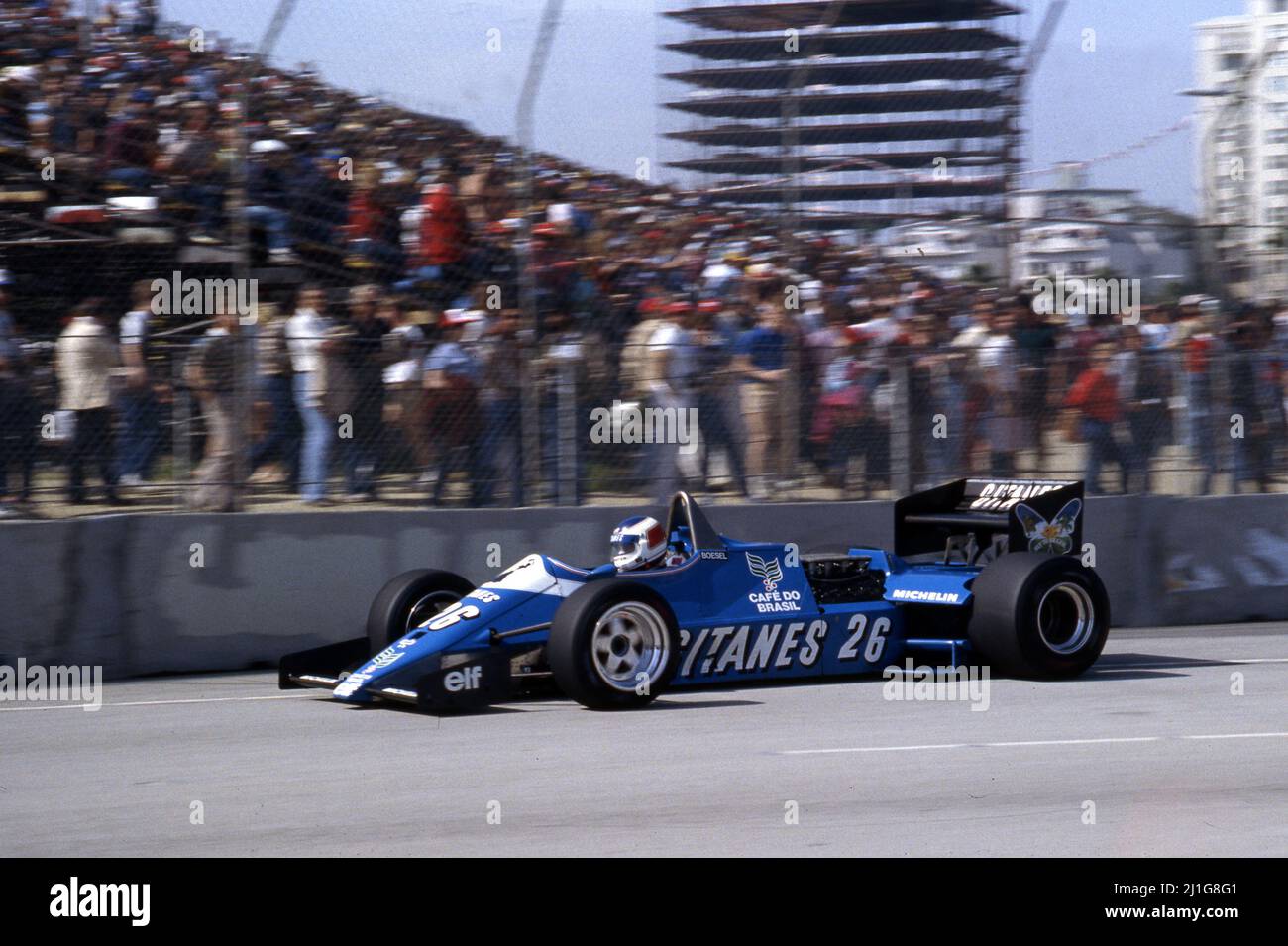 Raul Boesel (BRA) Ligier JS 21 Ford Cosworth Stockfoto