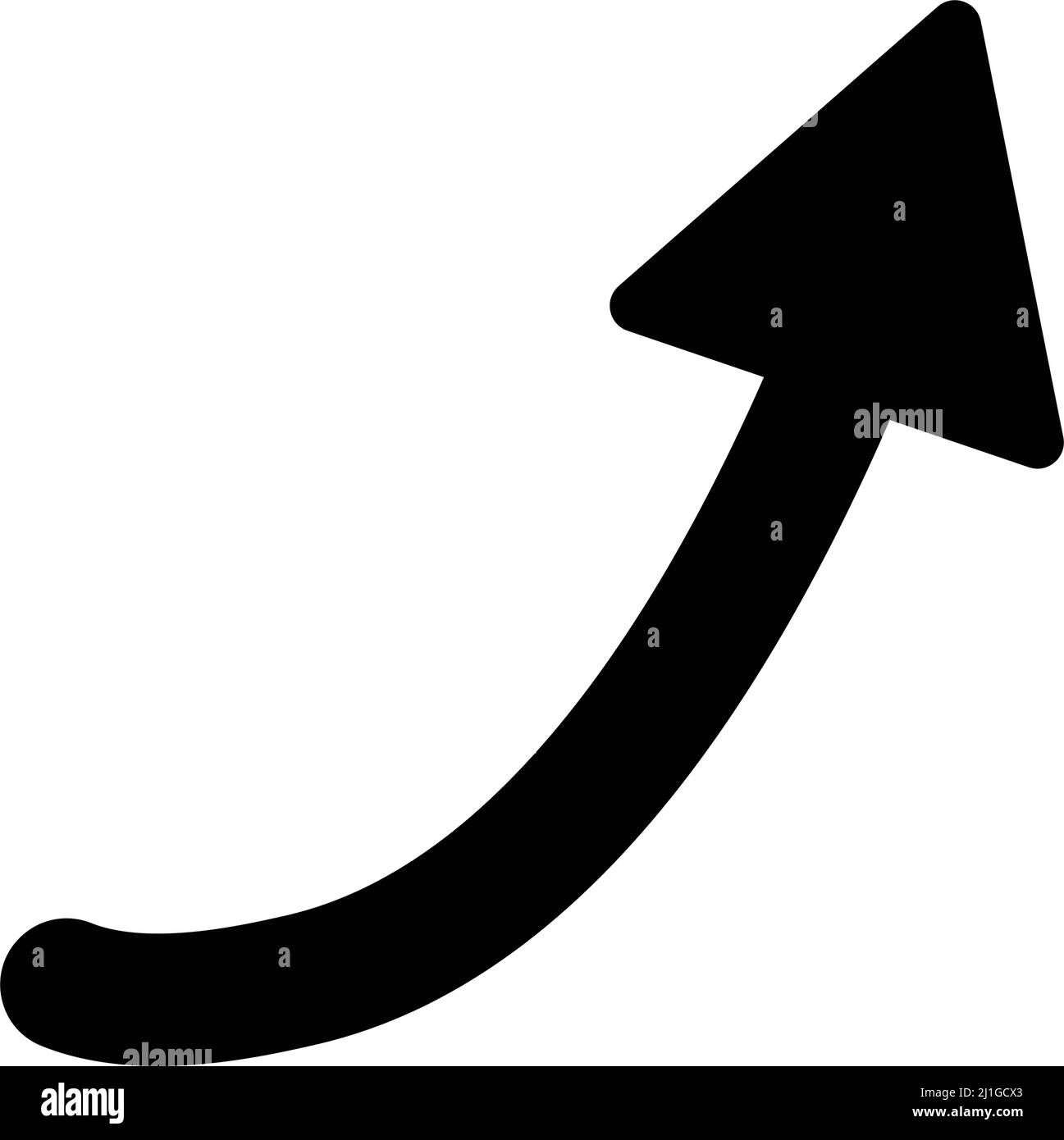 Symbol mit Pfeil nach oben. Bearbeitbarer Vektor. Stock Vektor