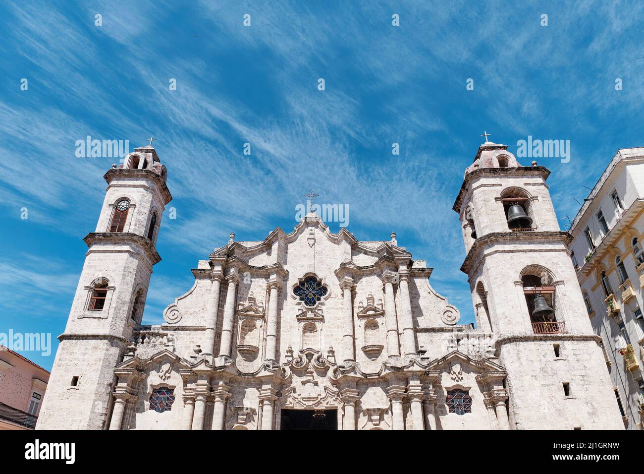 Kathedrale von Havanna oder Kathedrale von Saint Christopher in Alt-Havanna, Kuba. Stockfoto