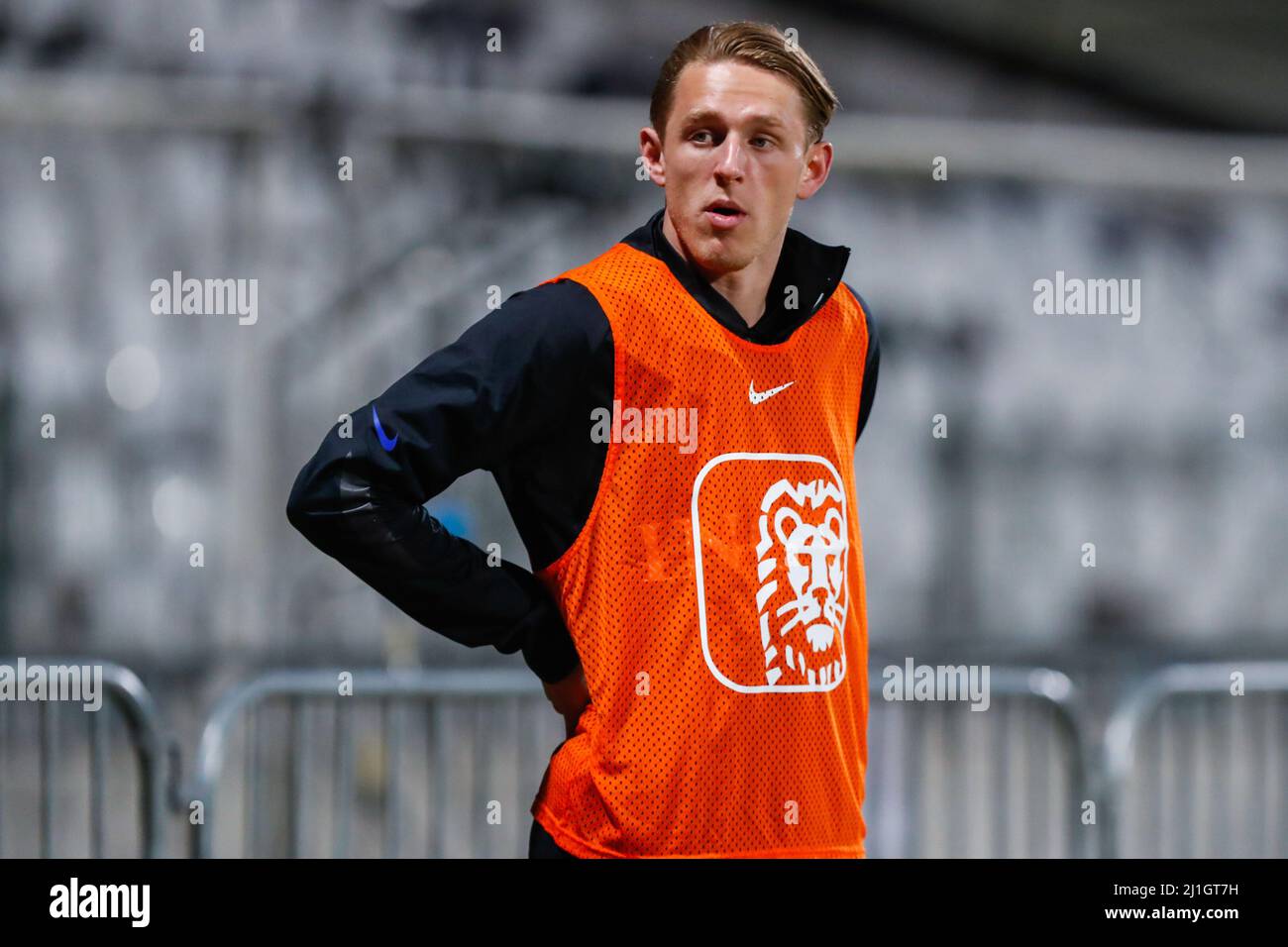 Sofia, Bulgarien. 25. März 2022. SOFIA, BULGARIEN - 25. MÄRZ: Wouter Burger aus den Niederlanden während des EM 2023 Qualifikationsspiel zwischen Bulgarien U23 und den Niederlanden U23 im Slavia Stadion am 25. März 2022 in Sofia, Bulgarien (Foto von Nikola Krstic/Orange Picics) Credit: Orange Pics BV/Alamy Live News Stockfoto