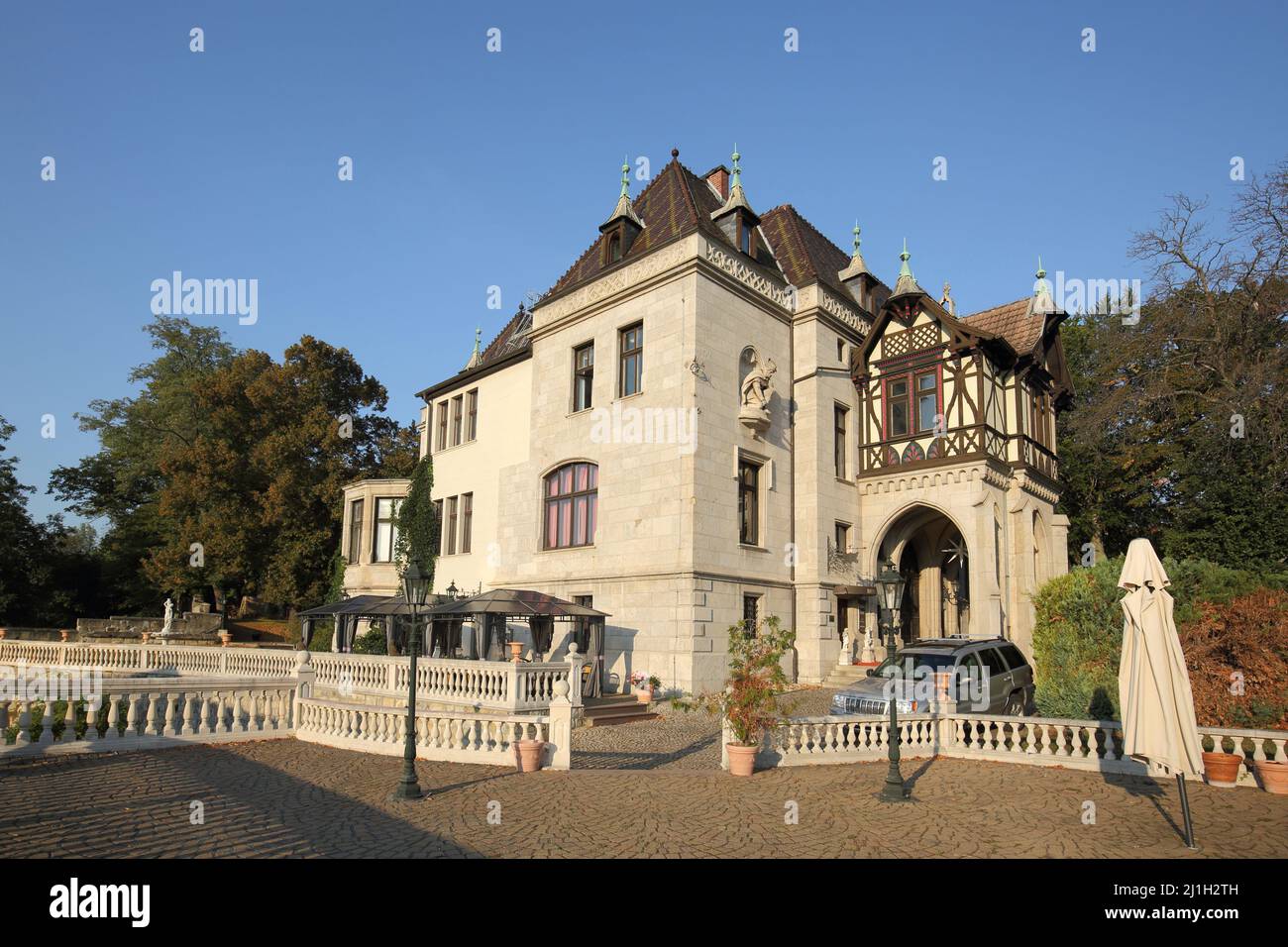 Schlosshotel erbaut 1898 in Quedlinburg, Sachsen-Anhalt, Deutschland Stockfoto