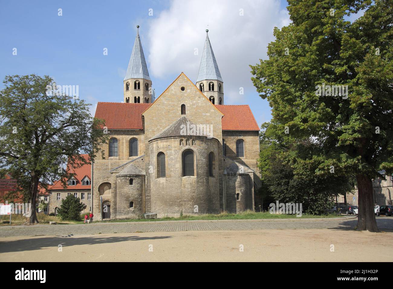 Romantische Marienkirche in Halberstadt, Sachsen-Anhalt, Deutschland Stockfoto