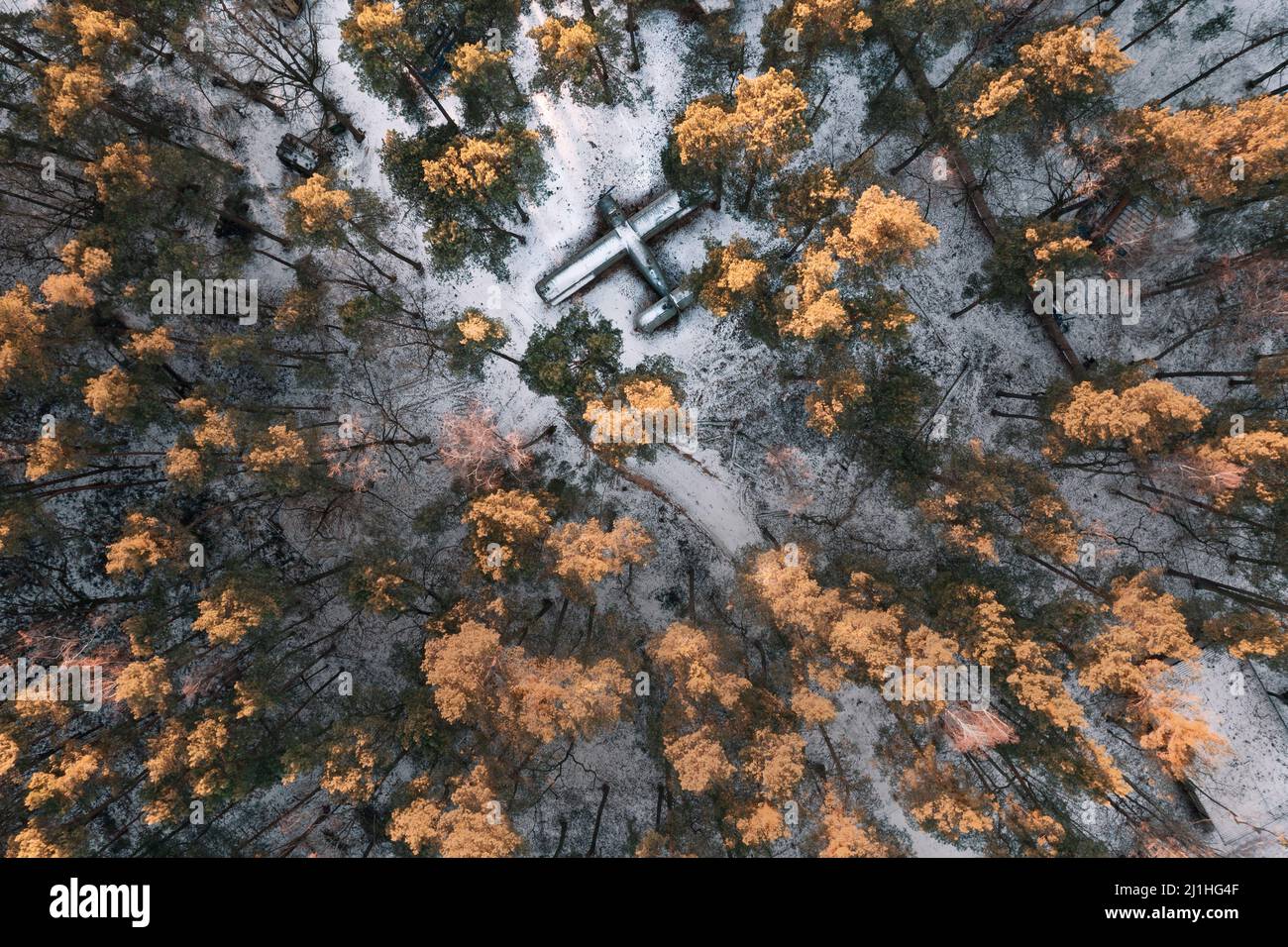 Antonow russische Flugzeugwrack Stockfoto