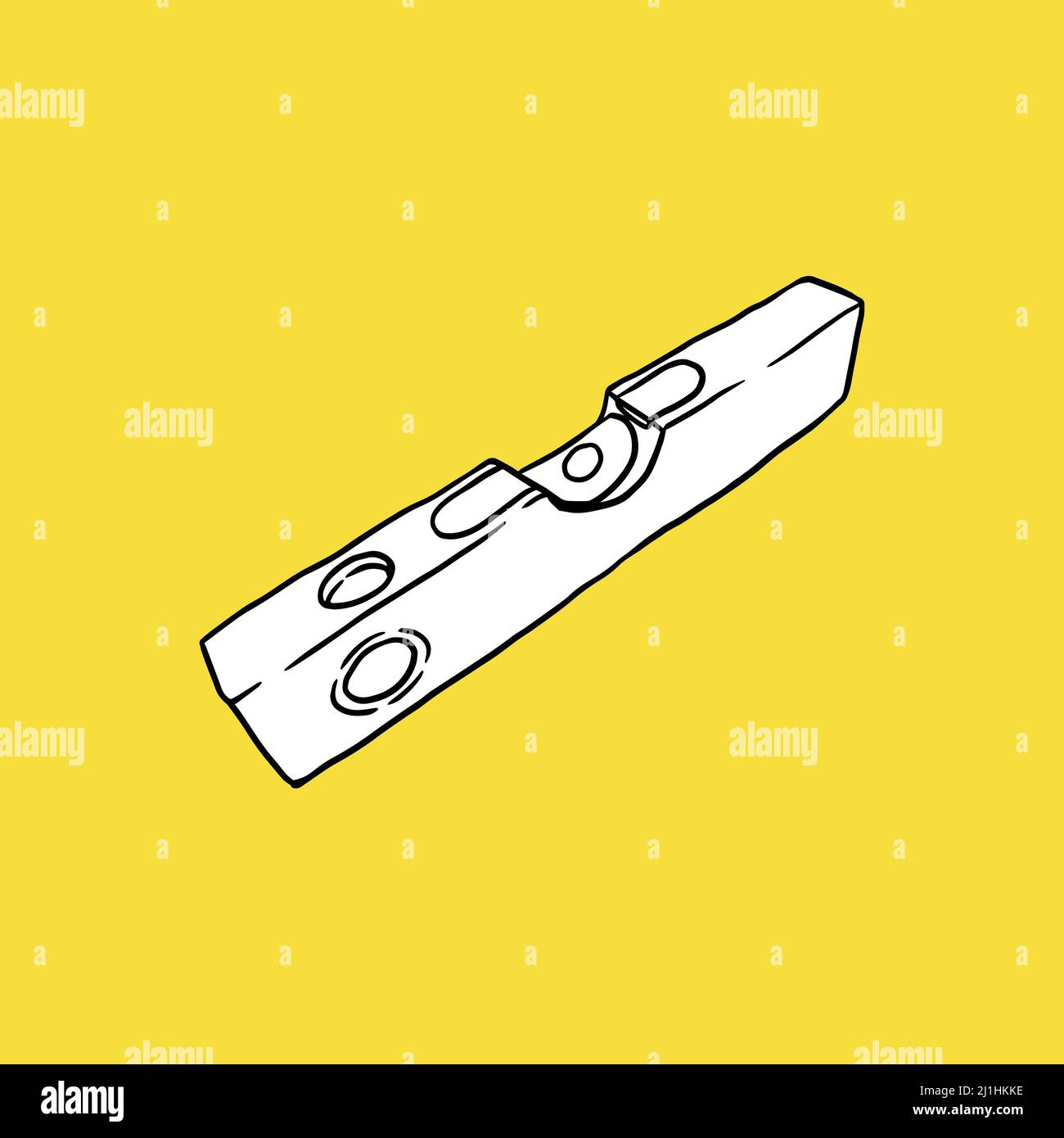 Spirit Level Icon, Sketch und Vintage Style. Stock Vektor