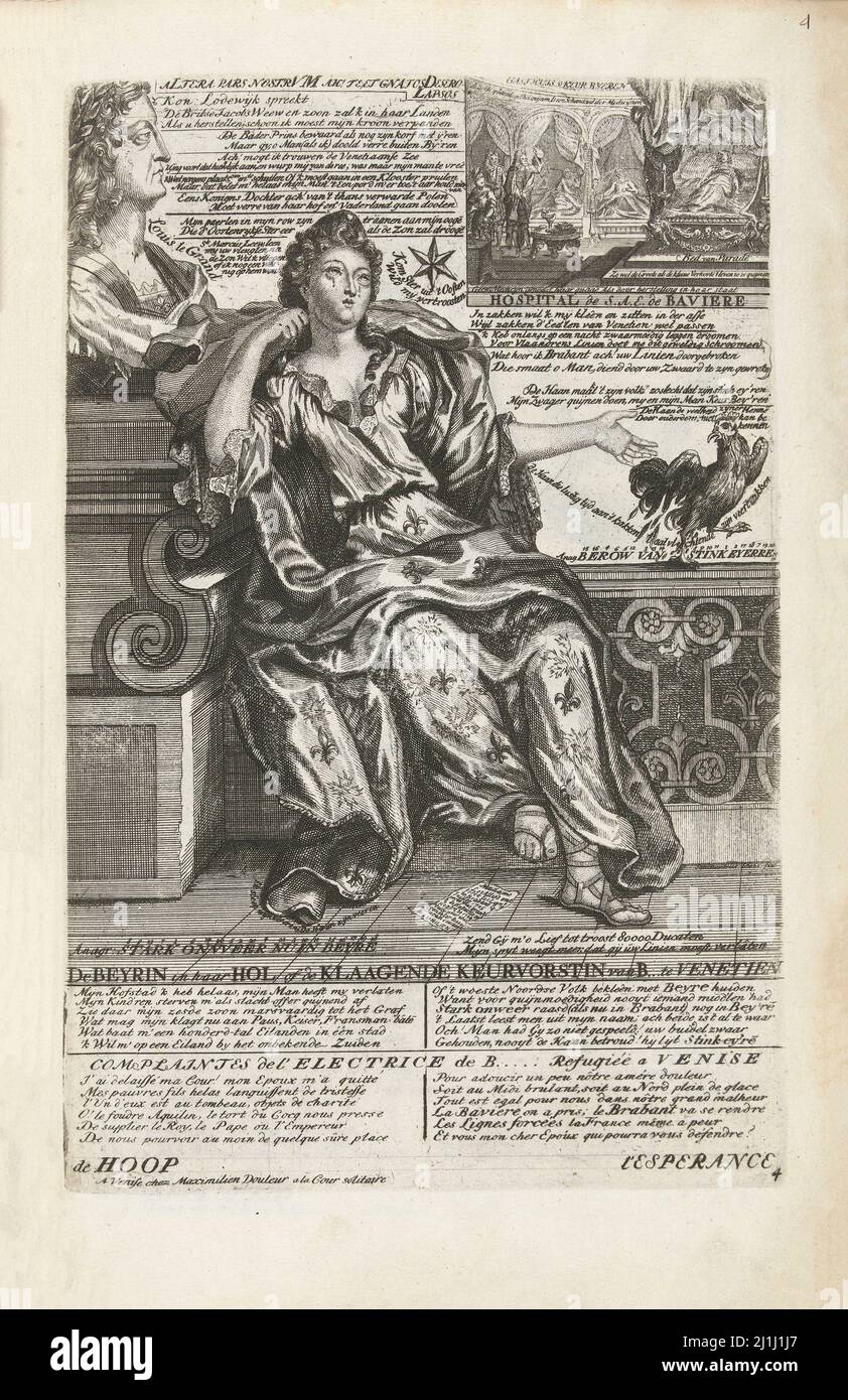 Klageschrift des Kurfürsten von Bayern, 1705, anonym, 1706 Stockfoto