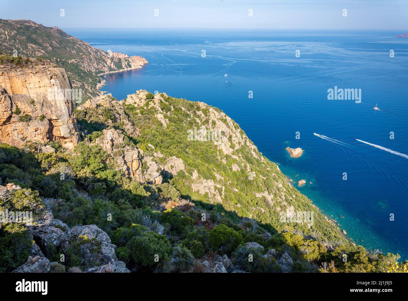 Naturschutzgebiet Scandola, Insel Korsika. Seascape, Südfrankreich Stockfoto