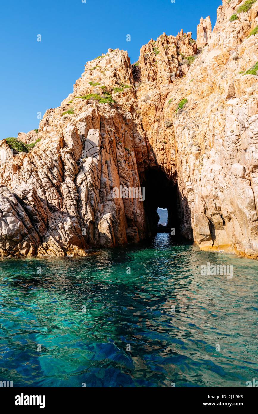 Naturschutzgebiet Scandola, Insel Korsika. Seascape, Südfrankreich Stockfoto