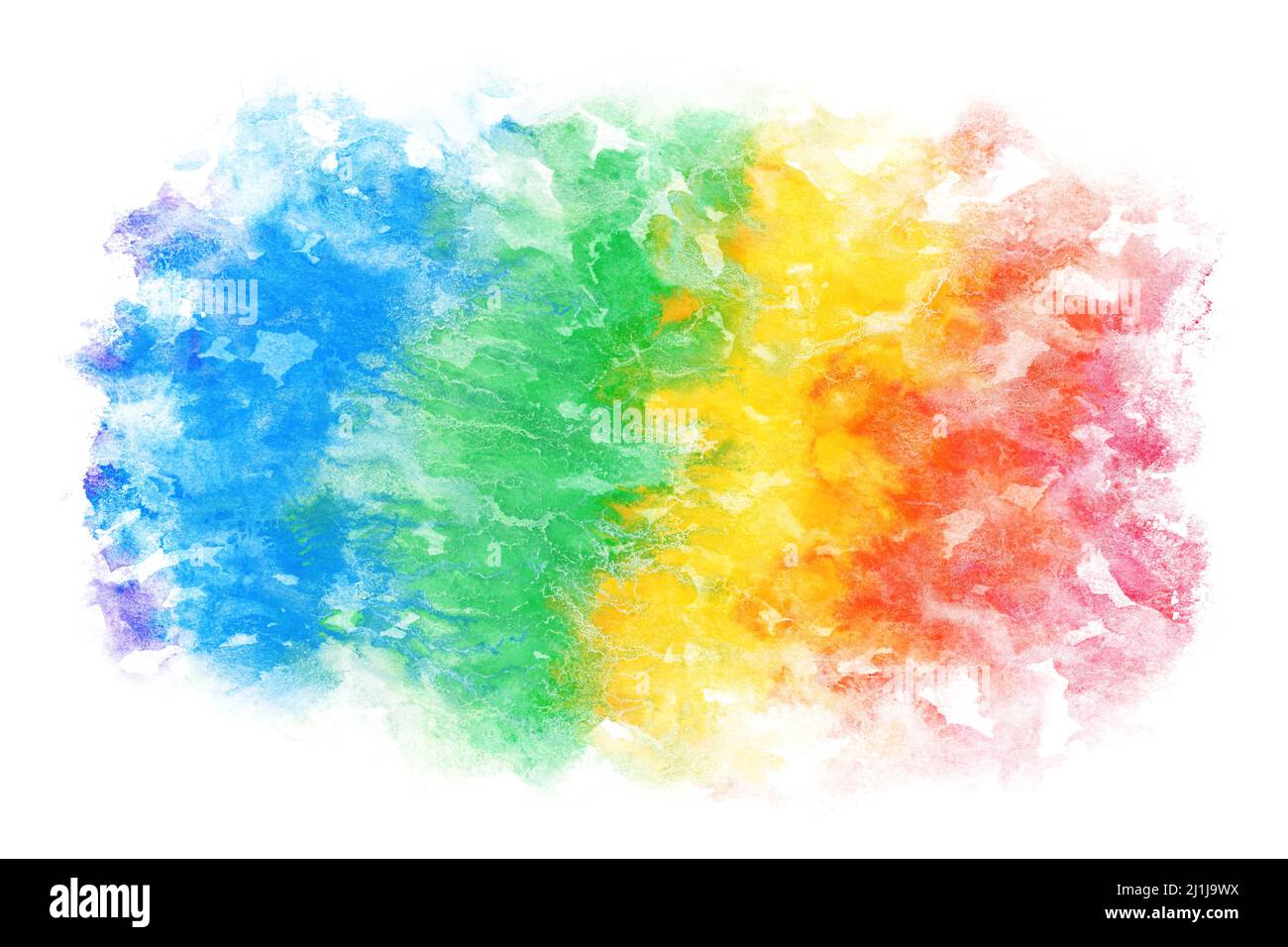 Abstrakte Regenbogenfarben-Textur, natürlicher Grunge-Aquarell-Hintergrund, bunte Illustration Stockfoto