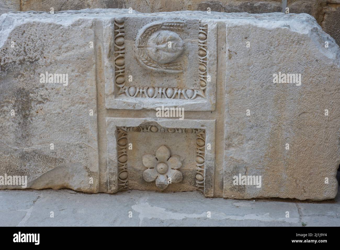 Die beeindruckendste antike Stadt von Pamphylia ist Aspendos, 35 km von Antalya entfernt. Stockfoto