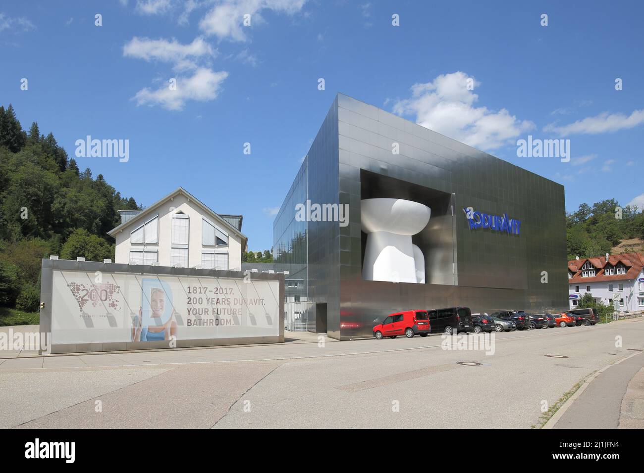 Duravit Firma mit Toilettenschüssel in Hornberg, Baden-Württemberg, Deutschland Stockfoto