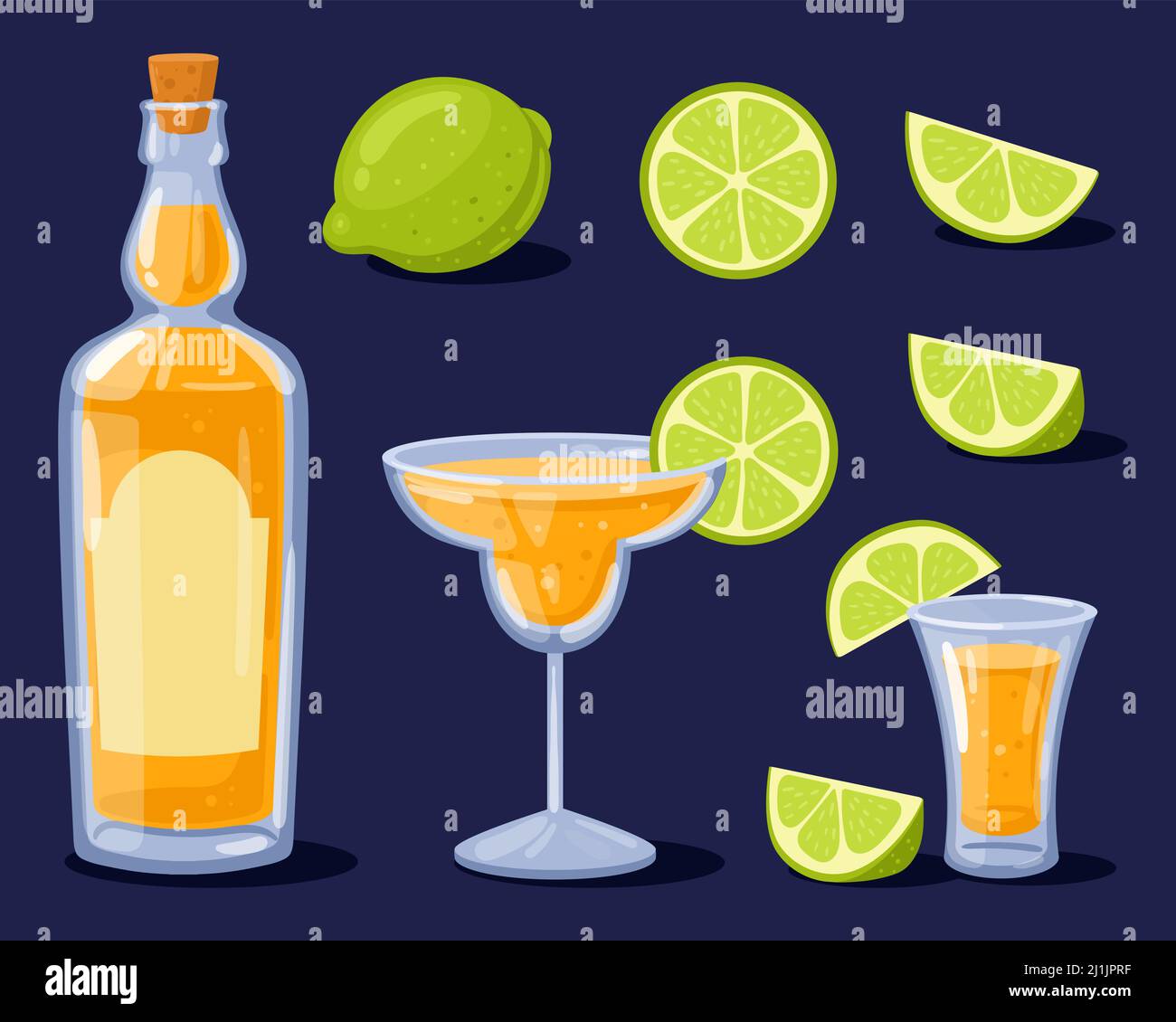 Mexican tequila bottle icon vector -Fotos und -Bildmaterial in hoher ...