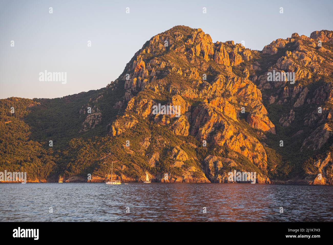 Naturschutzgebiet Scandola, Insel Korsika. Seascape, Südfrankreich Stockfoto
