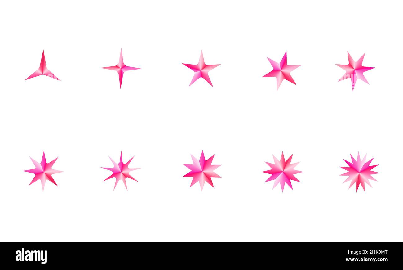 Gruppe von Blumen Blüte Sterne Dekoration Symbol Form Element abstrakt Hintergrund Vektor Illustration Stock Vektor