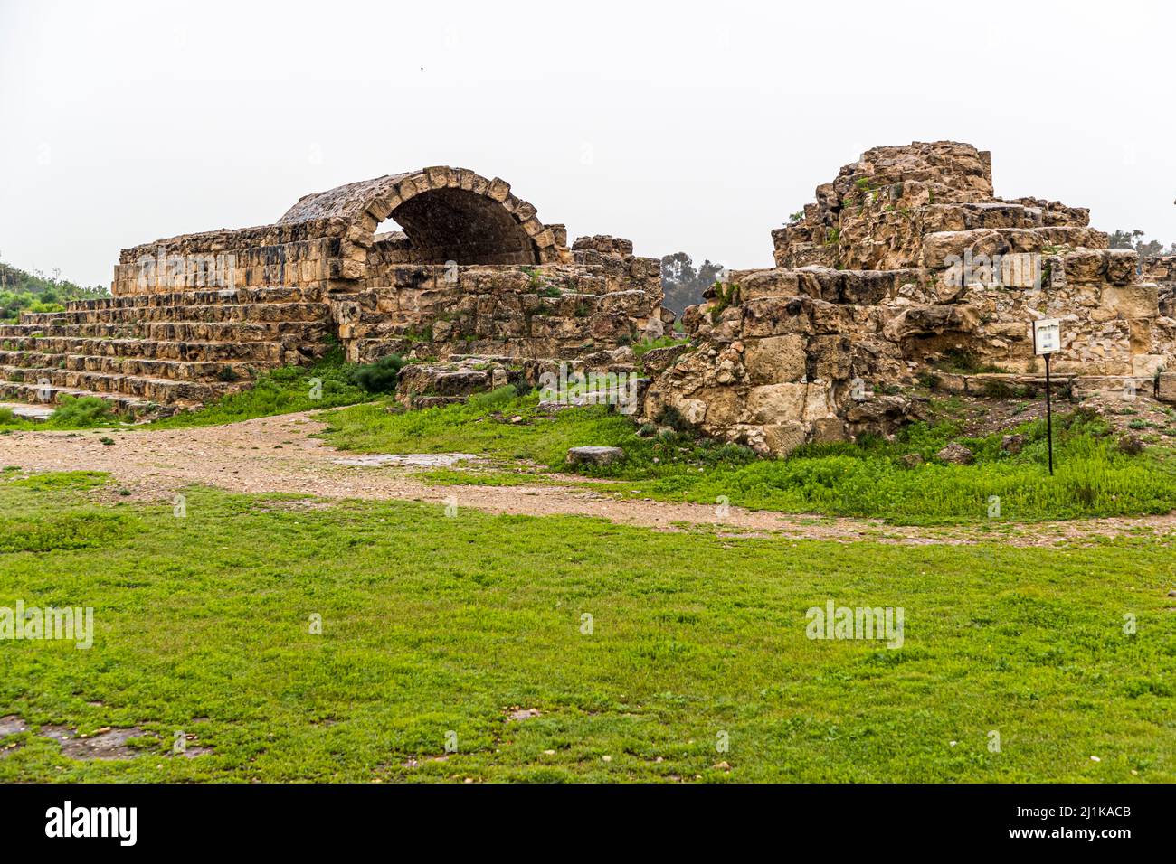 Ruinen von Salamis in Yeni Boğaziçi, Türkische Republik Nordzypern (TRNC) Stockfoto